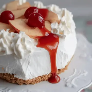 No-Bake Cheesecake with Cool Whip and Apples