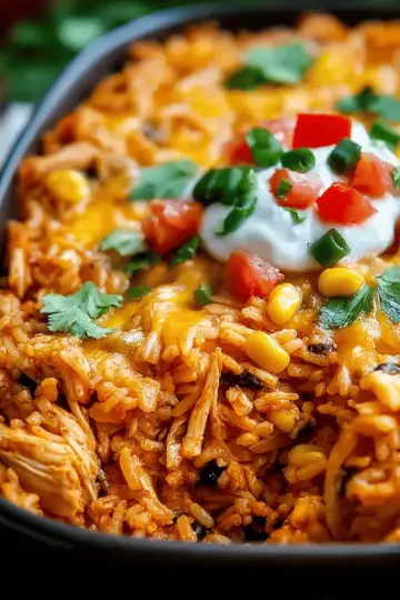 Easy Chicken Enchilada Rice Casserole (35 Minutes)