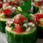 pico de gallo cucumber bites