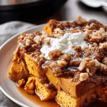 Slow Cooker Pumpkin French Toast Casserole
