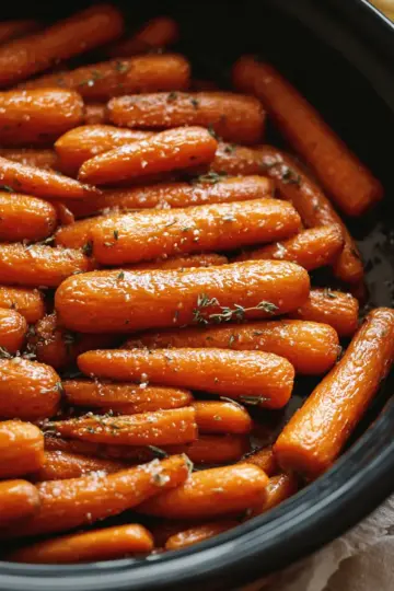 Amazing Slow Cooker Maple & Brown Sugar Glazed Carrot Recipe