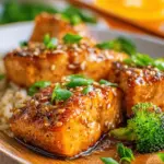 Florida Orange Juice Brown Sugar Bourbon Salmon Bites