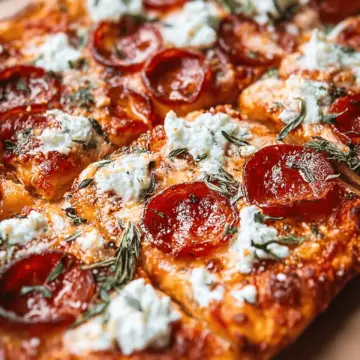 Hot Honey Pepperoni Ricotta Pizza