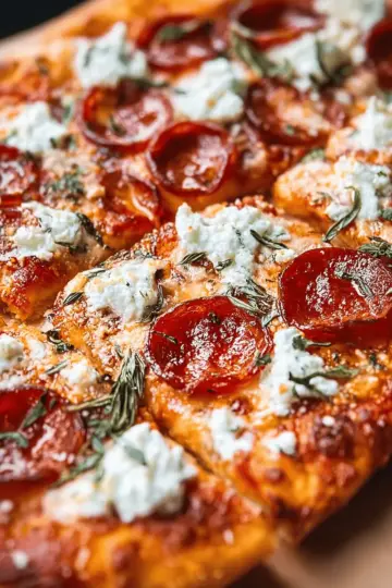 Hot Honey Pepperoni Ricotta Pizza