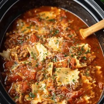 Crock pot Lasagna Soup Recipe