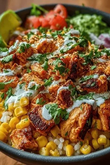 Street Corn Chicken Bowl: A Flavorful & Easy Recipe