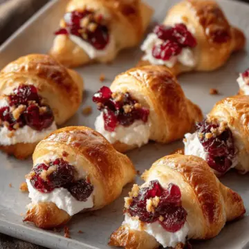Cranberry Cream Cheese Crescent Bites