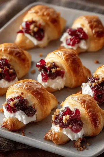Cranberry Cream Cheese Crescent Bites