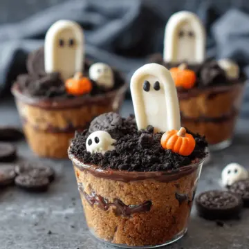 Graveyard Pudding Cookie Cups