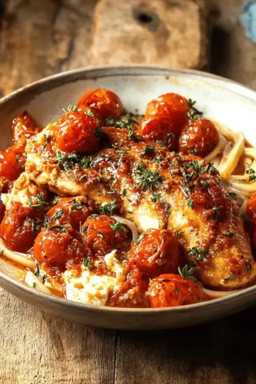 Garlic Tomato Chicken with Mozzarella