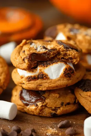 Pumpkin S’mores Cookies
