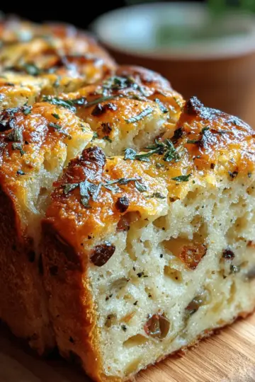 Delicious Savory Cheese and Olive Quick Bread