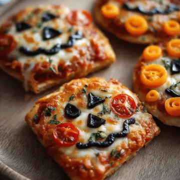 Halloween Mini Pizzas