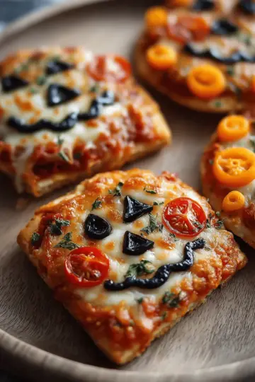 Halloween Mini Pizzas