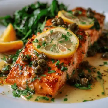 Garlic Lemon Salmon Piccata