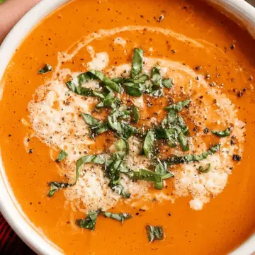 Slow Cooker Creamy Tomato Basil Soup