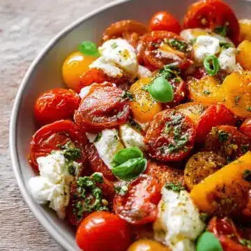 Roasted Cherry Tomato Caprese Salad