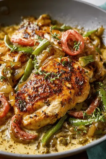 One-Pan Creamy Pepperoncini Chicken