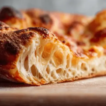 artisan pizza dough- crispy, chewy, bubbly crust