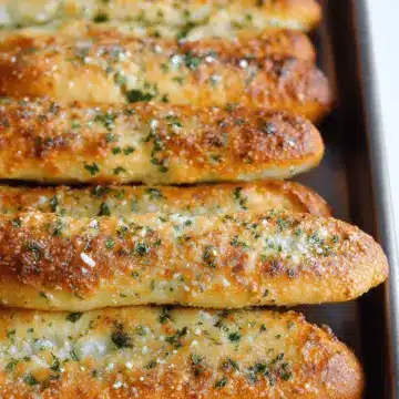 Easy Buttery Garlic Parmesan Breadsticks