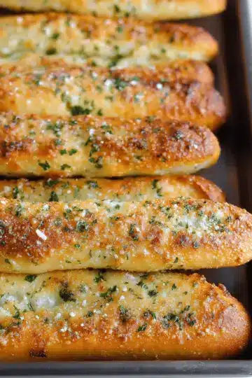 Easy Buttery Garlic Parmesan Breadsticks