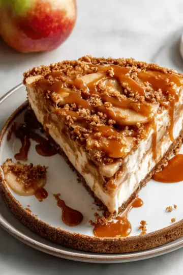 Caramel Apple Cheesecake Pie