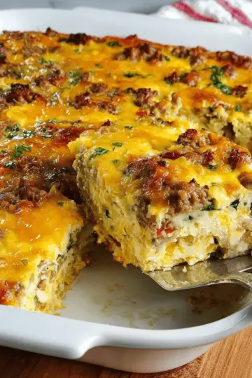 Cheesy Sausage Breakfast Casserole