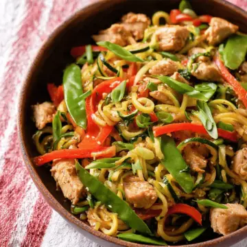 Zucchini Noodle Stir Fry with Chicken