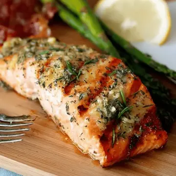 Grilled Garlic Dijon Herb Salmon