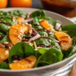 Spinach Mandarin Salad with Honey Balsamic Dressing