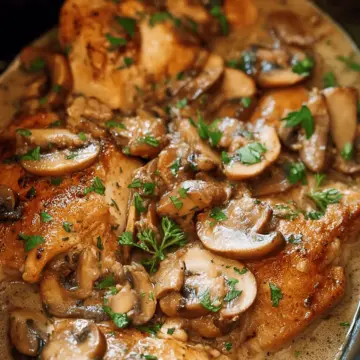 Creamy Crock Pot Chicken Marsala