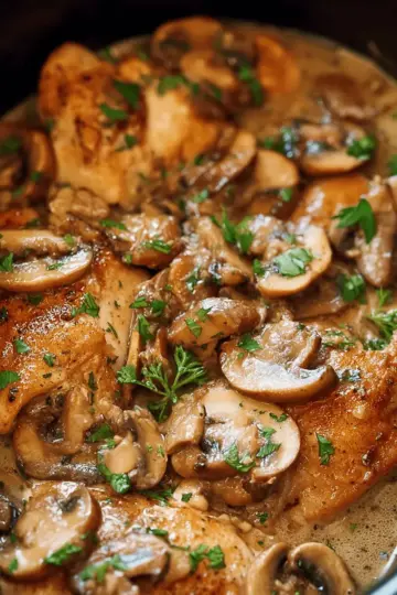 Creamy Crock Pot Chicken Marsala
