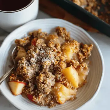 Healthy Breakfast Apple Crumble