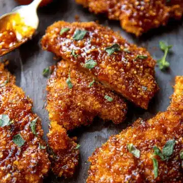 Baked Crunchy Hot Honey Chicken