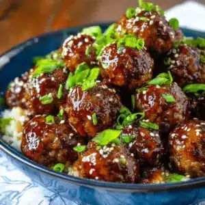 Sticky Asian Glazed Meatballs