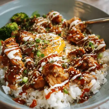 Sticky Chicken Rice Bowls