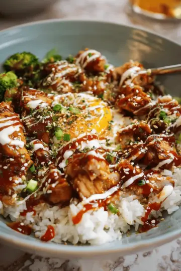 Sticky Chicken Rice Bowls