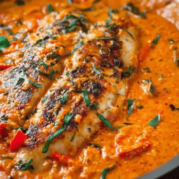 Tilapia in Roasted Pepper Sauce