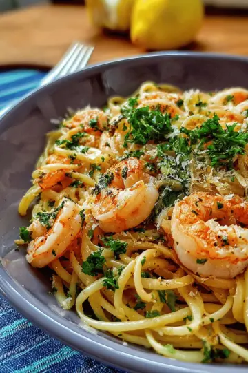 Knoblauch-Butter-Shrimp Pasta