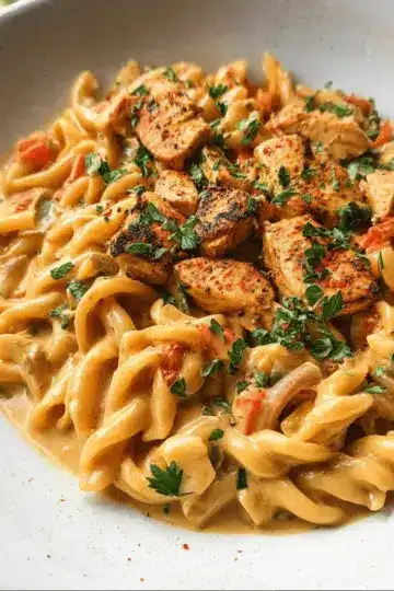 Cashew Cream Cajun Chicken Pasta