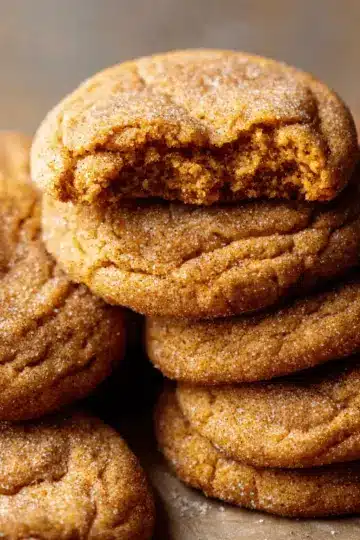 Chewy Pumpkin Snickerdoodle Cookies