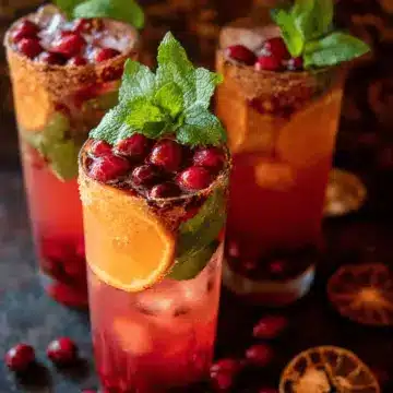 Orange Ginger Cranberry Mojito’s