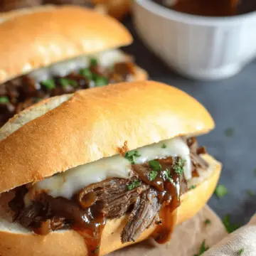 Slow Cooker French Dip Sandwiches