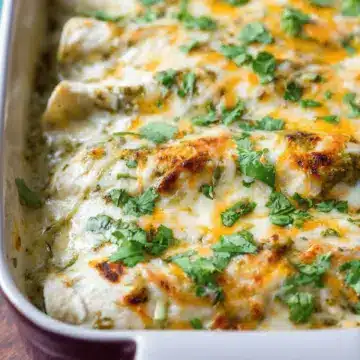 Easy Green Chicken Enchiladas