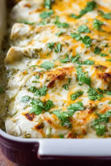 Easy Green Chicken Enchiladas