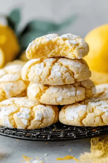 Very Lemon Crinkle Cookies