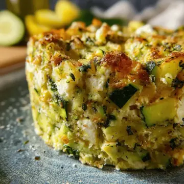 Baked Zucchini, Spinach, and Feta Casserole