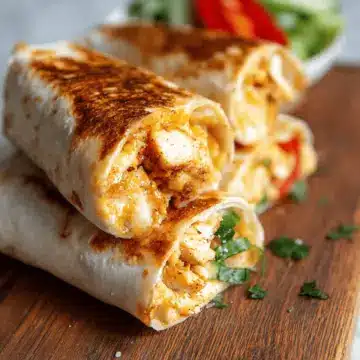 Cheesy Garlic Chicken Wraps
