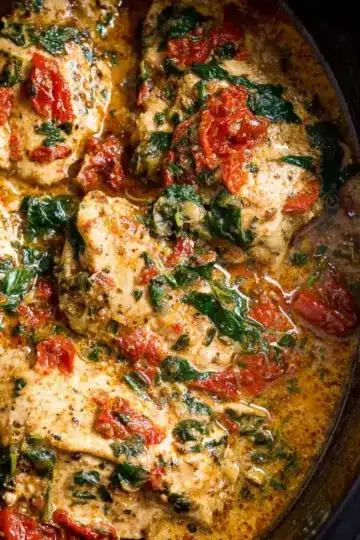 Crockpot Tuscan Chicken