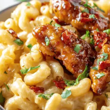 Copycat Applebee’s Honey Pepper Chicken Mac and Cheese